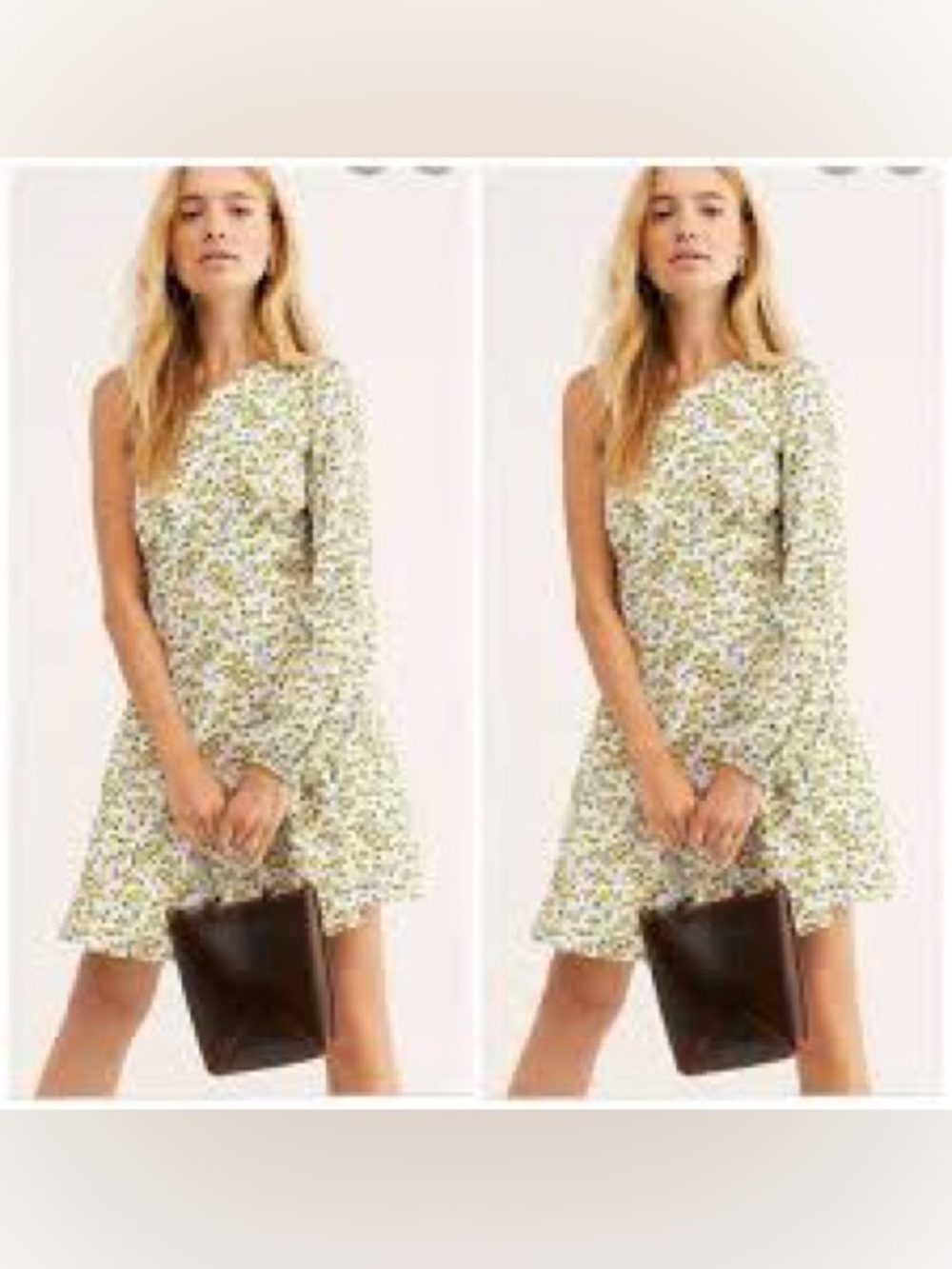 🌻 Free People One Shoulder Floral Jules Mini Dress🌻